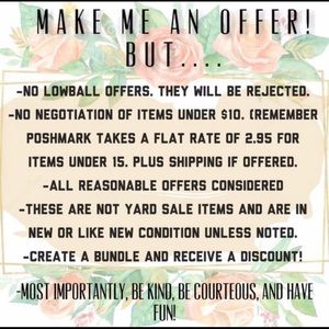 Reasonable offers are welcomed! 🌷